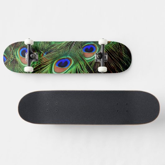 Schöne Peacock Feathers Skateboard (Horizontal)
