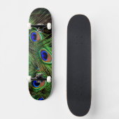 Schöne Peacock Feathers Skateboard (Vorderseite)