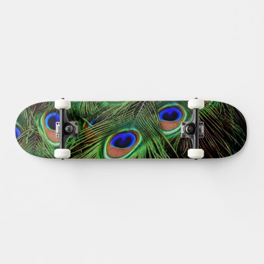 Schöne Peacock Feathers Skateboard (Horizontal)