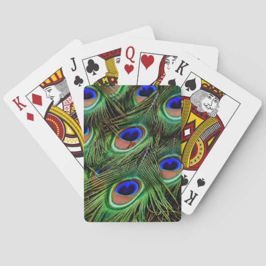 Schöne Peacock Feathers Spielkarten (Rückseite)
