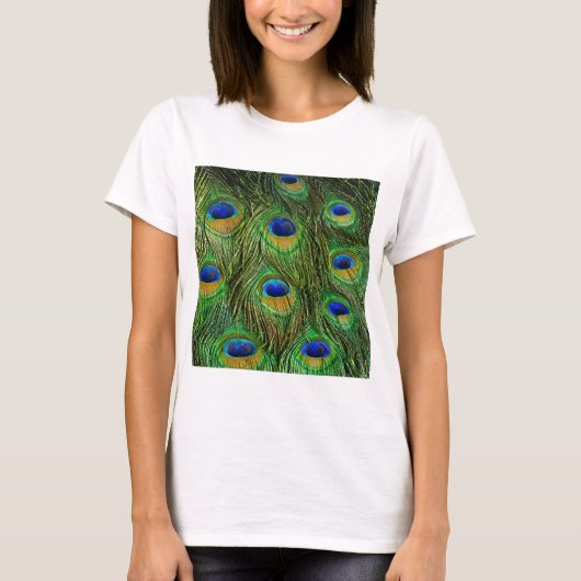 Schöne Peacock Feathers T-Shirt (Vorderseite)