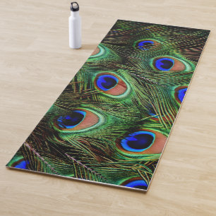 Schöne Peacock Feathers Yogamatte