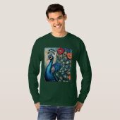 Schöne Peacock Floral T-Shirt (Vorne ganz)