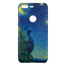 Schöne Peacock Starry Night Phone Case