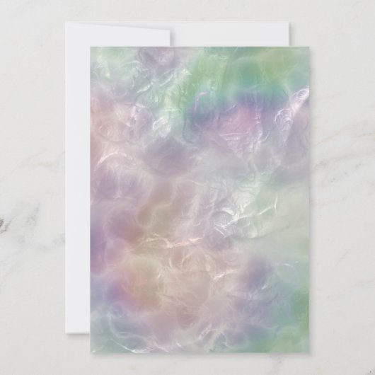 Schöne Pearl Iridescent Hochzeit Einladung (Rückseite)