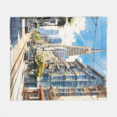 Schöne Pen- und Tintenskizze von San Francisco Fleecedecke (Vorderseite (Horizontal))