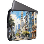 Schöne Pen- und Tintenskizze von San Francisco Laptopschutzhülle (Vorne Rechts)