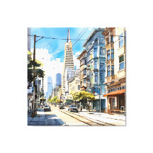 Schöne Pen- und Tintenskizze von San Francisco