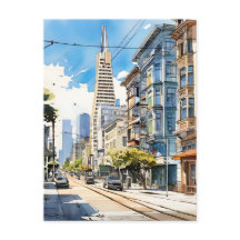Schöne Pen- und Tintenskizze von San Francisco