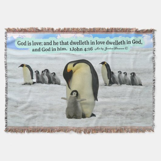 Schöne Penguin-Schrift 1 John 4:16 Decke (Vorderseite)