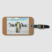 Schöne Penguin-Schrift 1 John 4:16 Gepäckanhänger (Vorderseite (Horizontal))