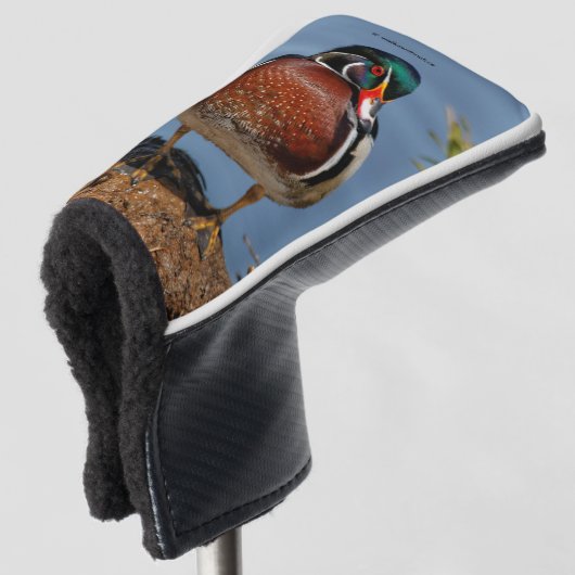 Schöne Pensive Holzente im Marsch Golf Headcover (3/4 Vorderseite)