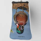 Schöne Pensive Holzente im Marsch Golf Headcover (Rotieren 90)