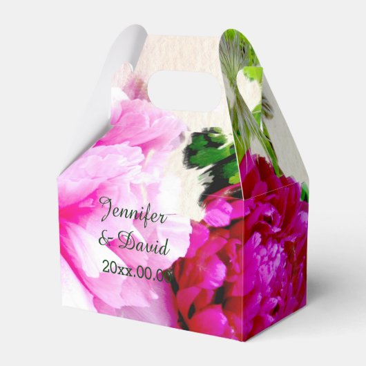 Schöne Peonies Hochzeitsgable Gvor Box Geschenkschachtel (Vorderseite)