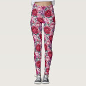Schöne Peonies Leggings (Vorderseite)