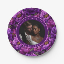 Schöne Peonies Teller für Hochzeitsfeier