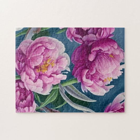 Schöne Peonings im Landgarten Puzzle (Horizontal)