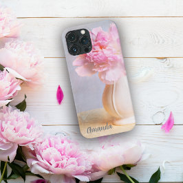 Schöne Peony in Farm Vase personalize Case-Mate iPhone Hülle