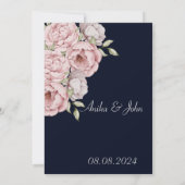 schöne, Peony Save the Date Hochzeitskarte Einladung (Rückseite)