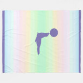 Schöne Periwinkle Sea Lion & Ball Fleecedecke (Vorderseite (Horizontal))