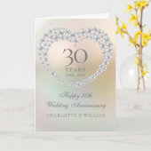 Schöne Perle 30. Hochzeitstag Karte (Gelbe Blume)