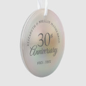 Schöne Perle 30. Hochzeitstag Ornament (Vorderseite)