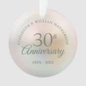 Schöne Perle 30. Hochzeitstag Ornament (Vorderseite)