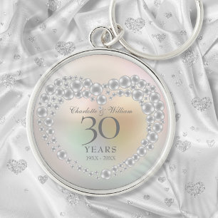 Schöne Perle 30. Hochzeitstag Schlüsselanhänger