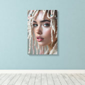 Schöne Perlen Leinwanddruck (Insitu (Holzboden))