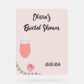 schöne Perlen und Brautparty der Staatsanwaltschaf Acrylschild (Vorderseite)