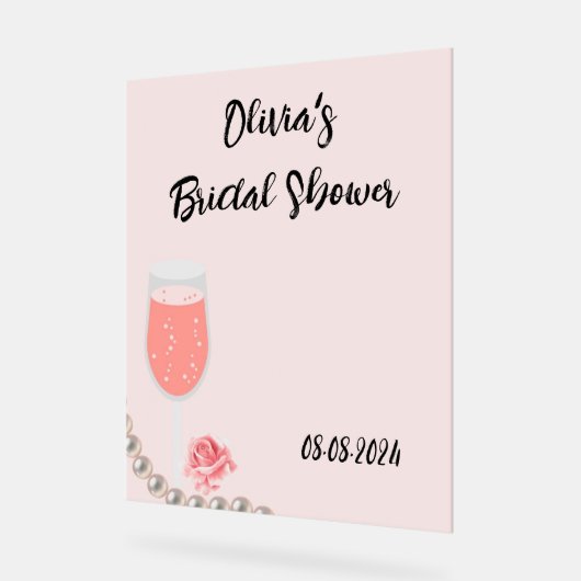 schöne Perlen und Brautparty der Staatsanwaltschaf Acrylschild (Winkel)