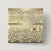 Schöne Perlperlen Glitzer Spitzenklasse Button (Vorderseite)