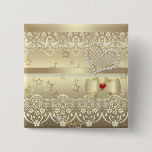 Schöne Perlperlen Glitzer Spitzenklasse Button