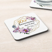 Schöne Personalisiert 50 Jahre alt Getränkeuntersetzer (Linke Seite)