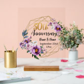 Schöne personalisierte 50. Hochzeitstag Acrylschild (Hochzeit)