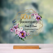 Schöne personalisierte 50. Hochzeitstag Acrylschild (Neutral)