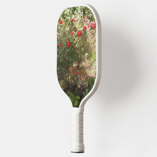 Schöne, Personalisierte Blume, Pickleball Paddle (Links)