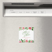 Schöne Personalisierte Blumenhochzeit | Magnet (In Situ (Geschirrspüler))