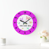 Schöne Personalisierte Butterfly Große Wanduhr (Zuhause)