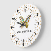 Schöne Personalisierte Butterfly Große Wanduhr (Winkel)