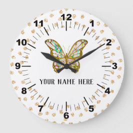 Schöne Personalisierte Butterfly Große Wanduhr