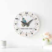 Schöne Personalisierte Butterfly Große Wanduhr (Zuhause)