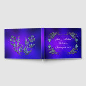 Schöne Personalisierte Butterfly Imitats Filigree Gästebuch (Voll)