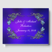 Schöne Personalisierte Butterfly Imitats Filigree Gästebuch (Vorderseite)