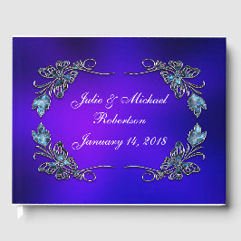 Schöne Personalisierte Butterfly Imitats Filigree Gästebuch