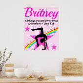 SCHÖNE PERSONALISIERTE CHRISTLICHE GYMNAST POSTER (Küche)