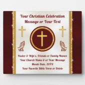 Schöne Personalisierte Christliche Plaques für Pas Fotoplatte (Vorderseite)