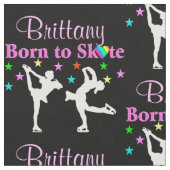 SCHÖNE, PERSONALISIERTE EISE-SKATEN FABRIC STOFF (Nahaufnahme)