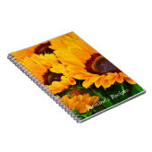 Schöne Personalisierte Gelborange-Sonnenblume Notizblock (Rechte Seite)