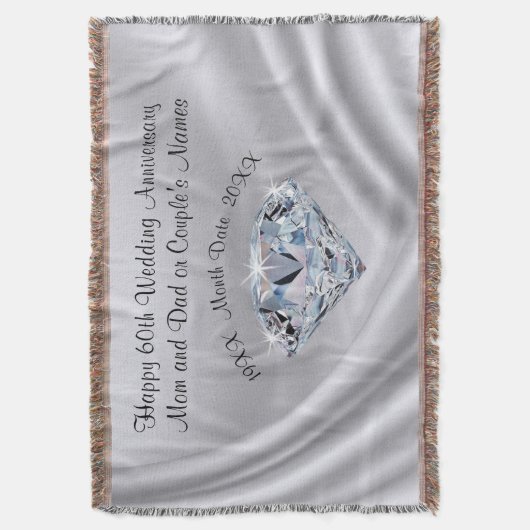 Schöne Personalisierte Geschenkideen zum 60-jährig Decke (Vorderseite Vertikal)